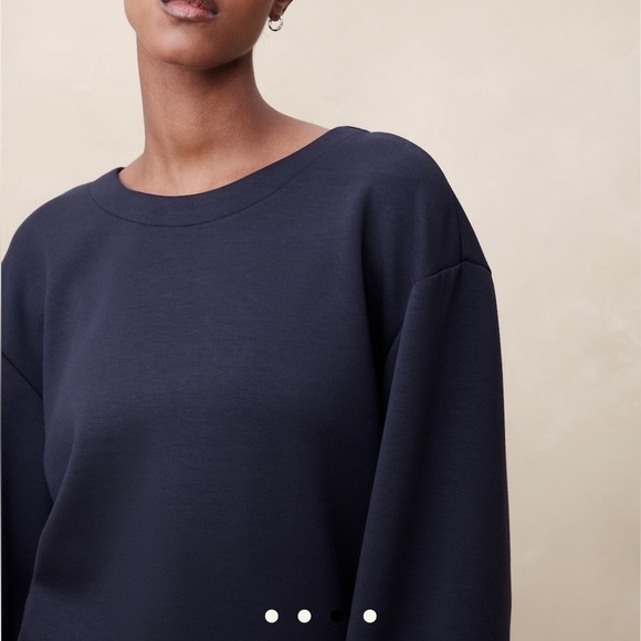 Banana Republic Soft Touch Scuba Drop-Shoulder Top - Picture 3 of 12